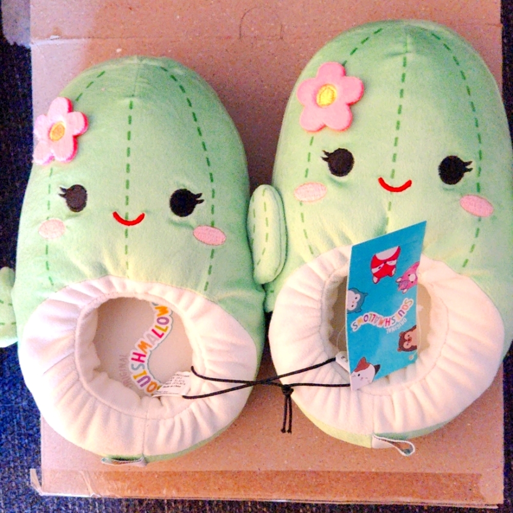Squishmallows Cactus Slippers